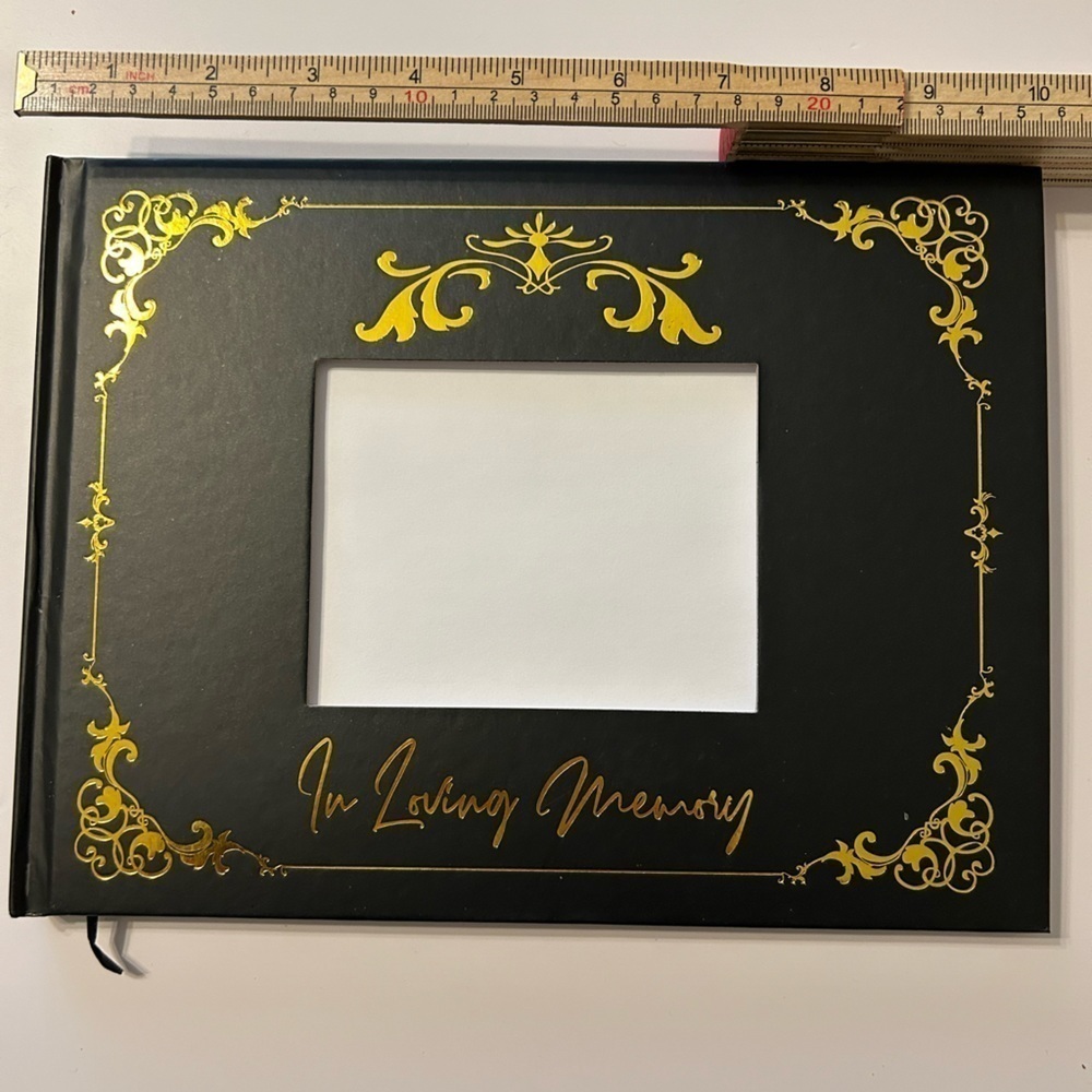 In Loving Memory Funeral Guest Book for Memorial Service - Photo insert - NEW - Picture 3 of 7
